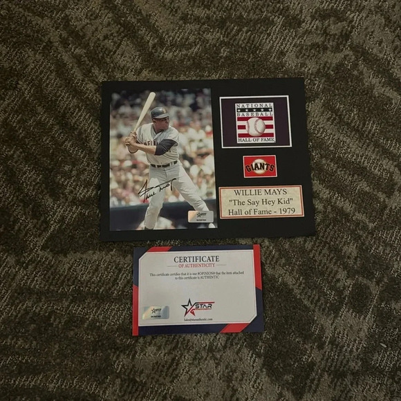 - San Francisco giants Willie Mays autographed photo - Picture 1 of 1